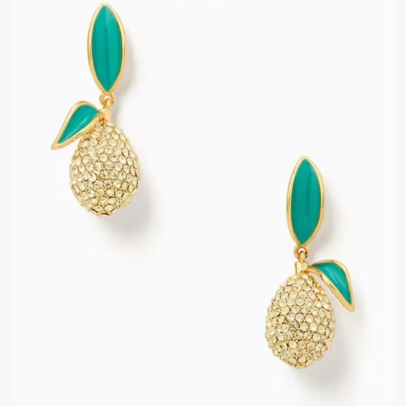 NWT Kate Spade Picnic Perfect Lemon dangle earrings - Picture 2 of 4